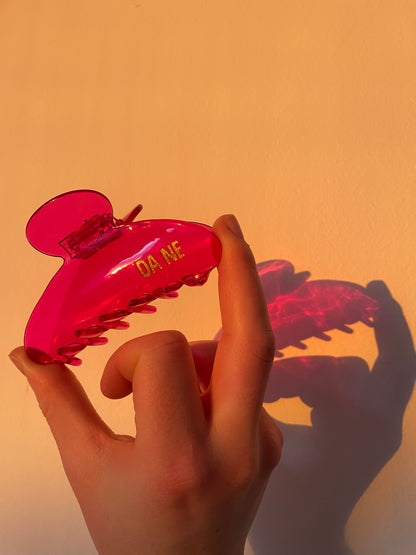 Pink Sheer Hair Claw