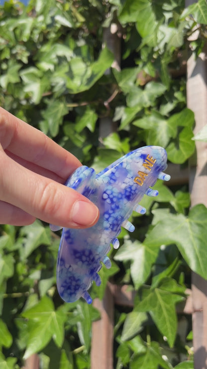 Ocean Blue Long Hair Claw